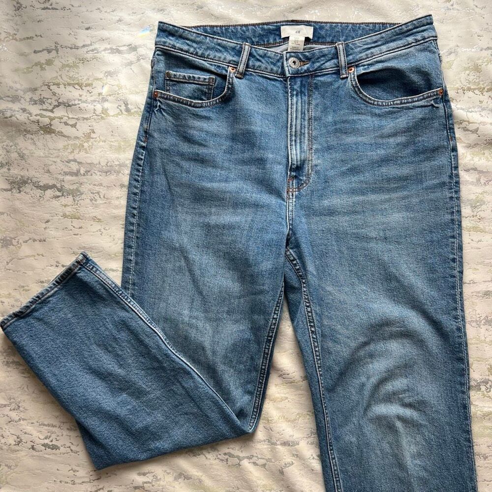 H&M high rise straight leg vintage cut jeans